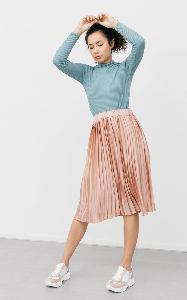 Plisse Rok Oud Roze 2025