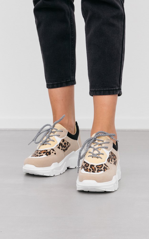 dad sneakers leopard