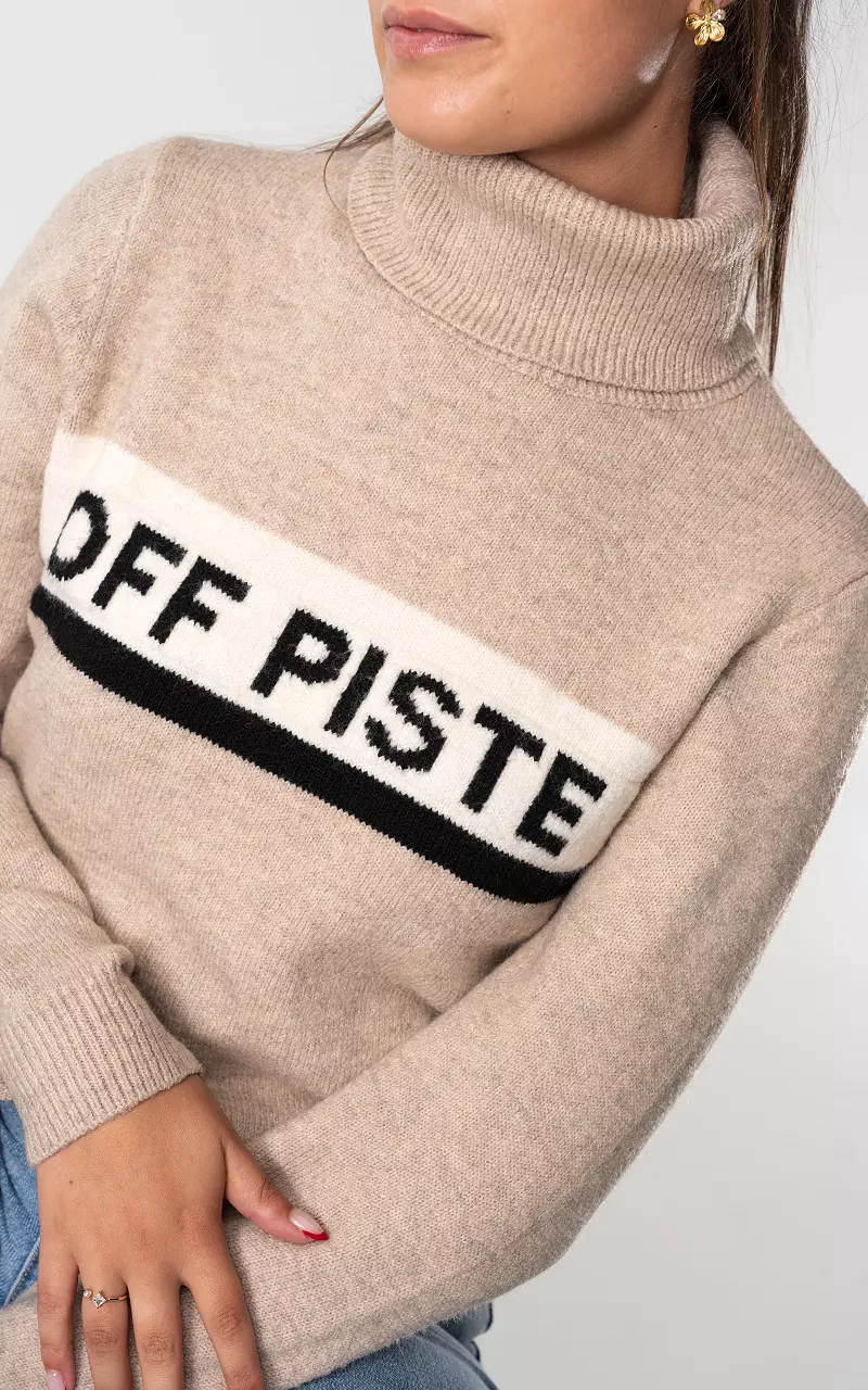 Sweater "Off Piste" Beige Black
