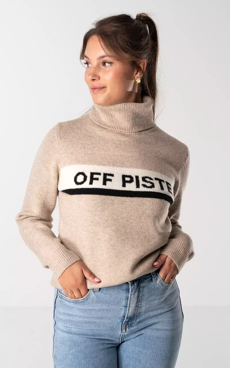 Sweater "Off Pise"  Beige Black