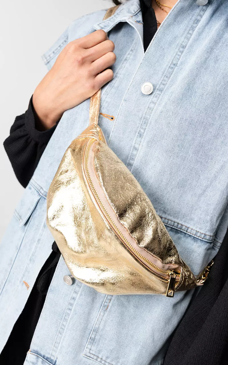 Leather bum-bag Gold