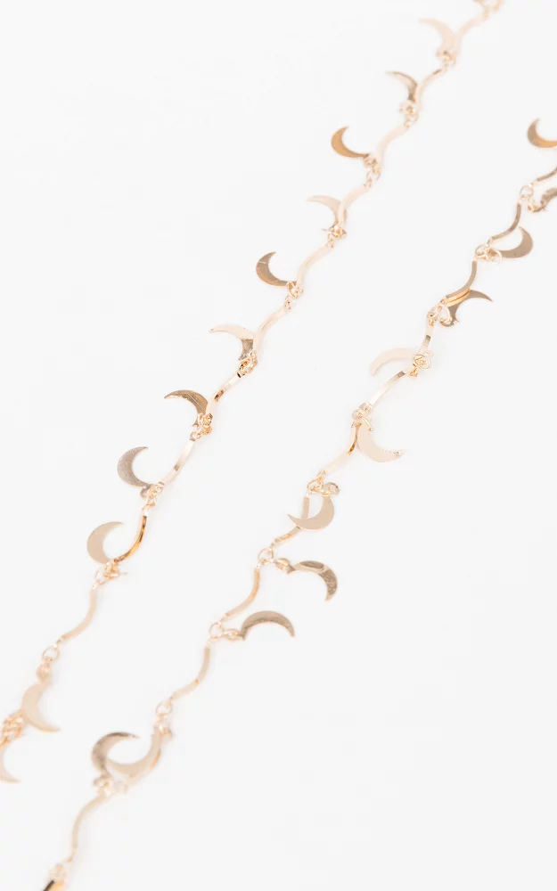 Cord for glasses with little moons Gold