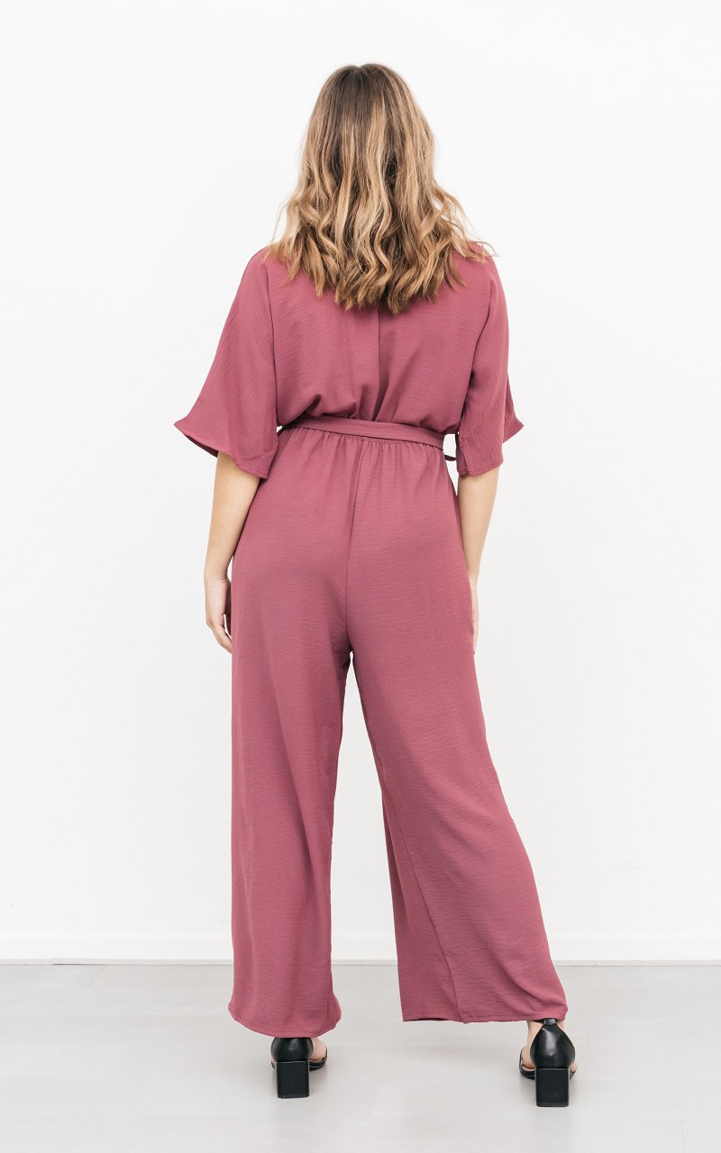 Jumpsuit Lianne Roze Jumpsuit Met Twee Steekzakken