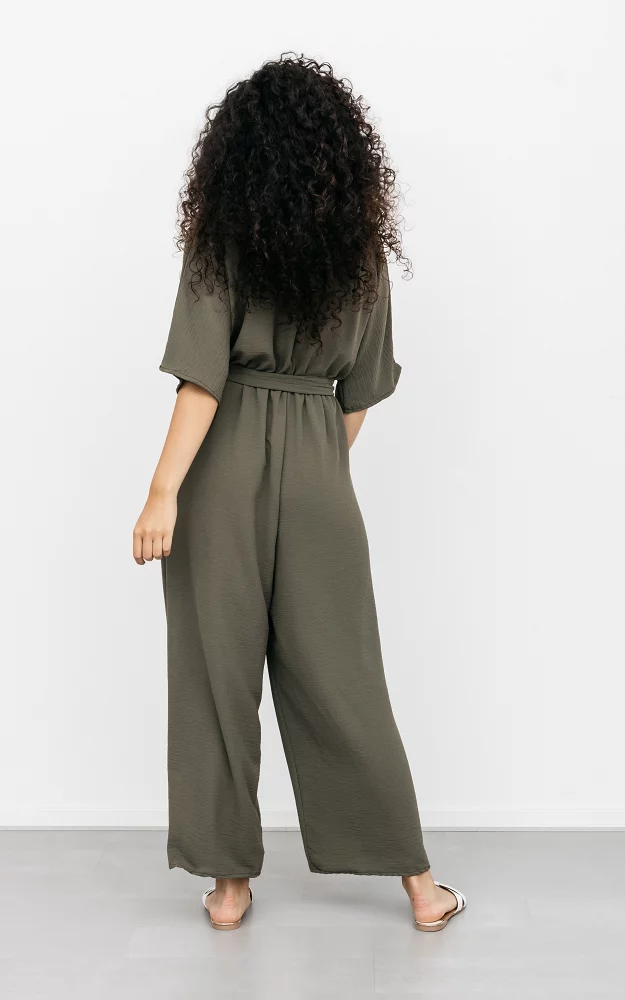 Jumpsuit with two side pockets Dark Green