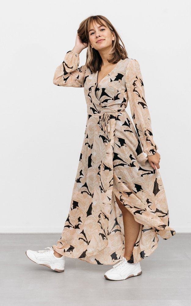 wrap around maxi dress