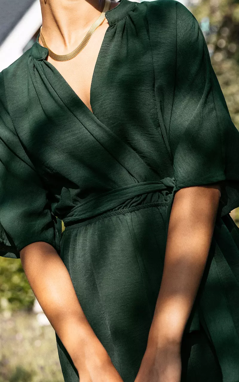 Jumpsuit with two side pockets Green