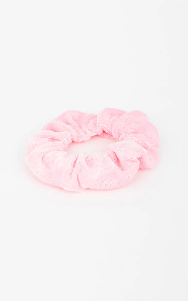 Velvet look scrunchie Light Pink