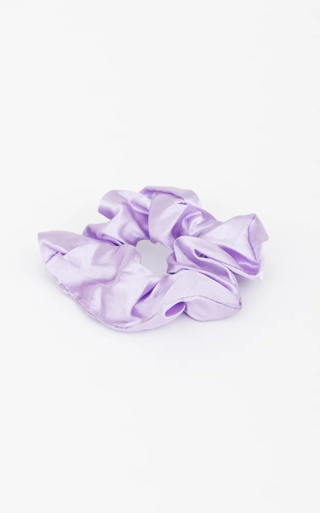 Satin-look scrunchie Lilac