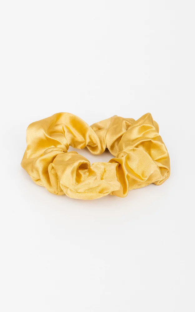 Satin-look scrunchie Yellow