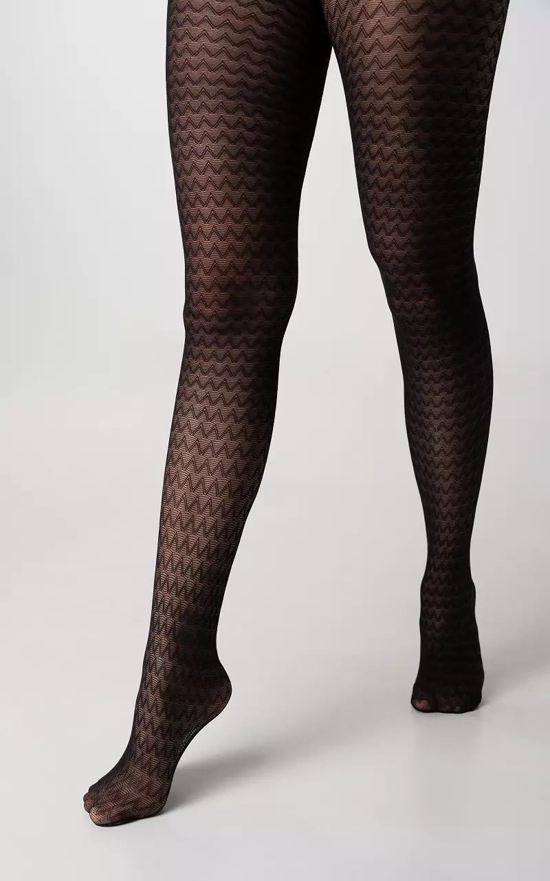 40 DEN patterned tights Black
