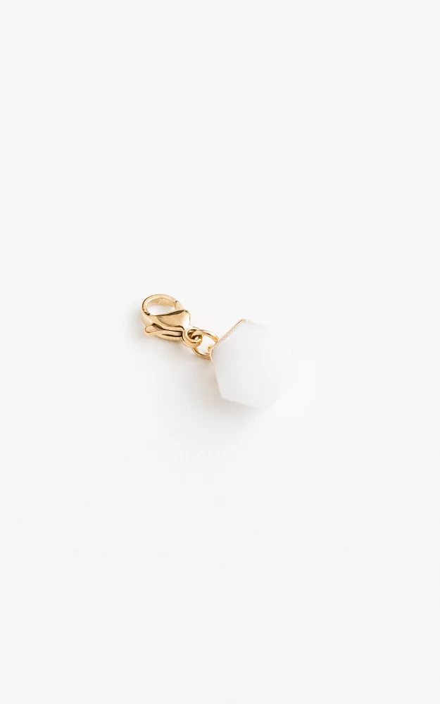 Coloured stone charm White