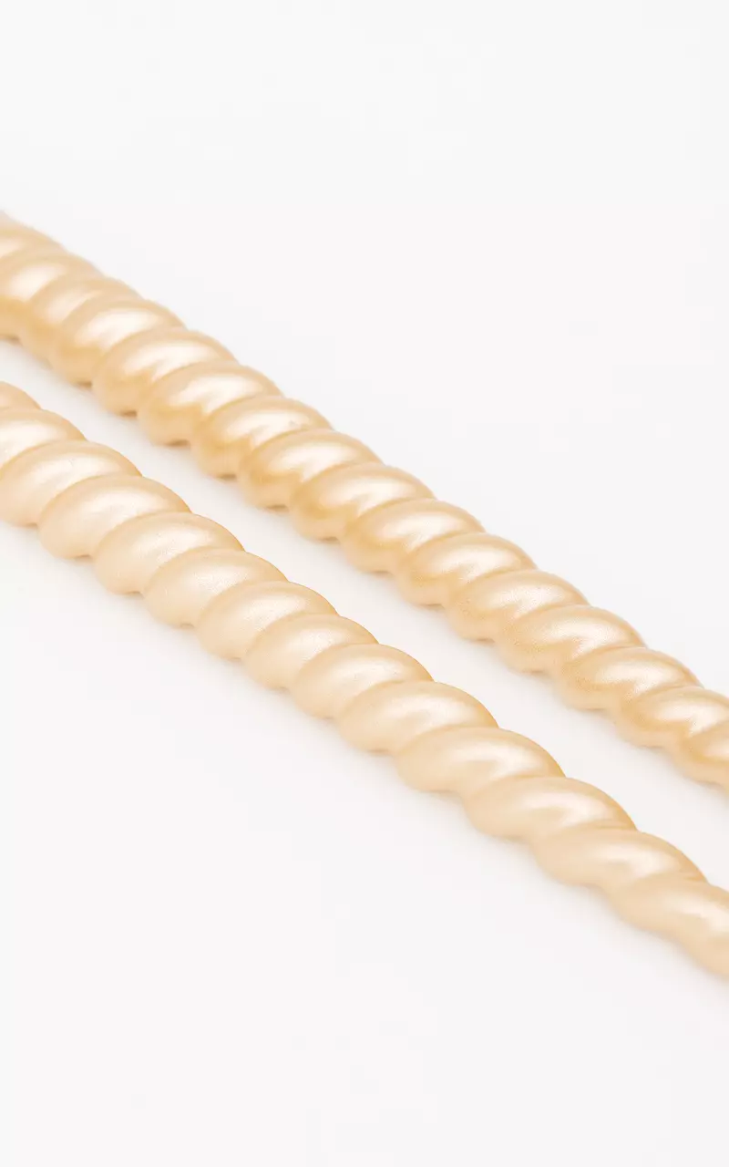 Dubbele twisted kaars Goud