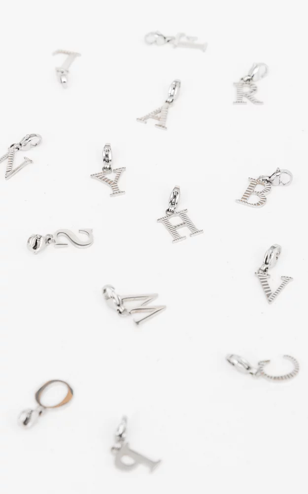 Letter charm Silver