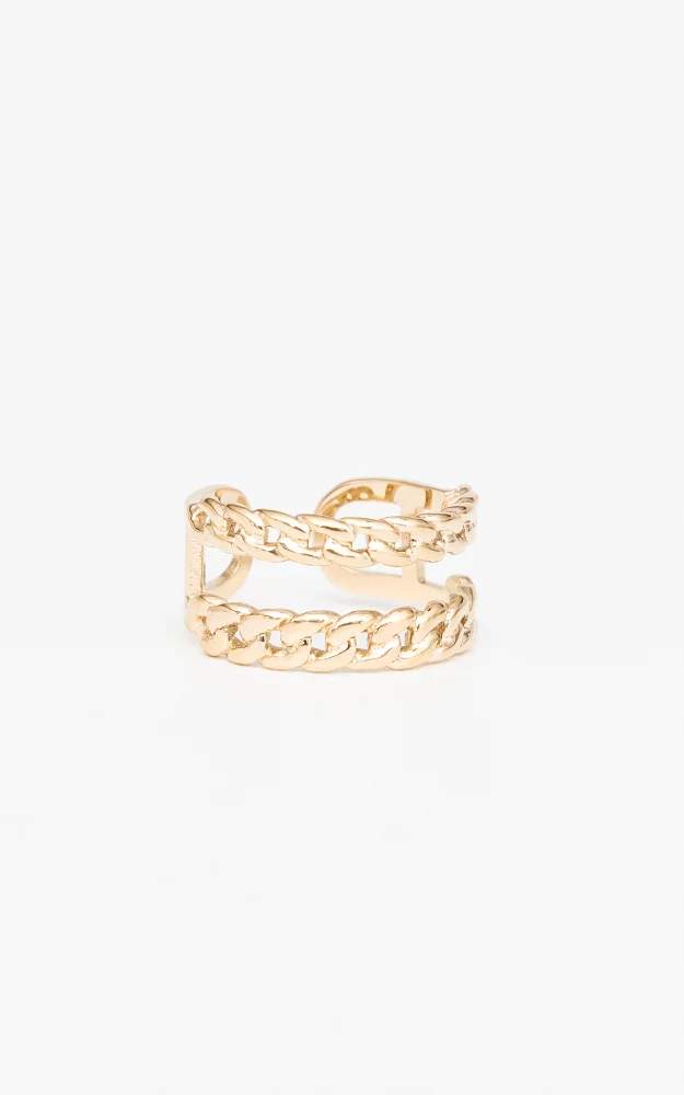 Adjustable, stainless steel ring Gold