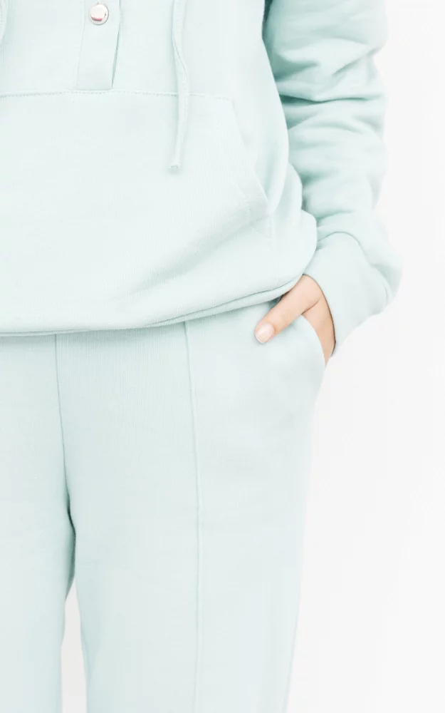 Wijd uitlopende joggingbroek Mint