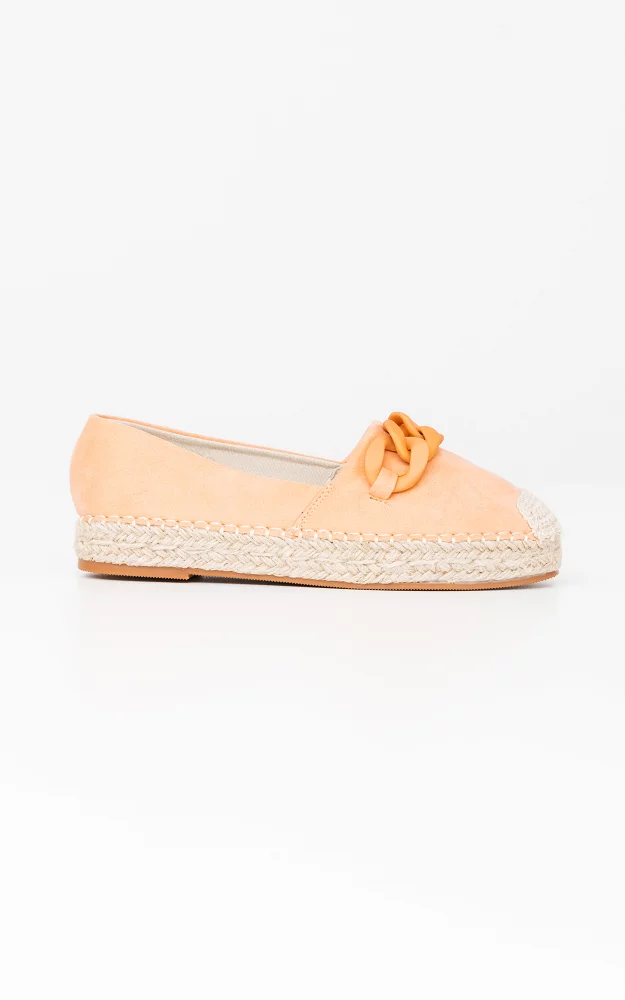 Espadrilles with woven soles Peach