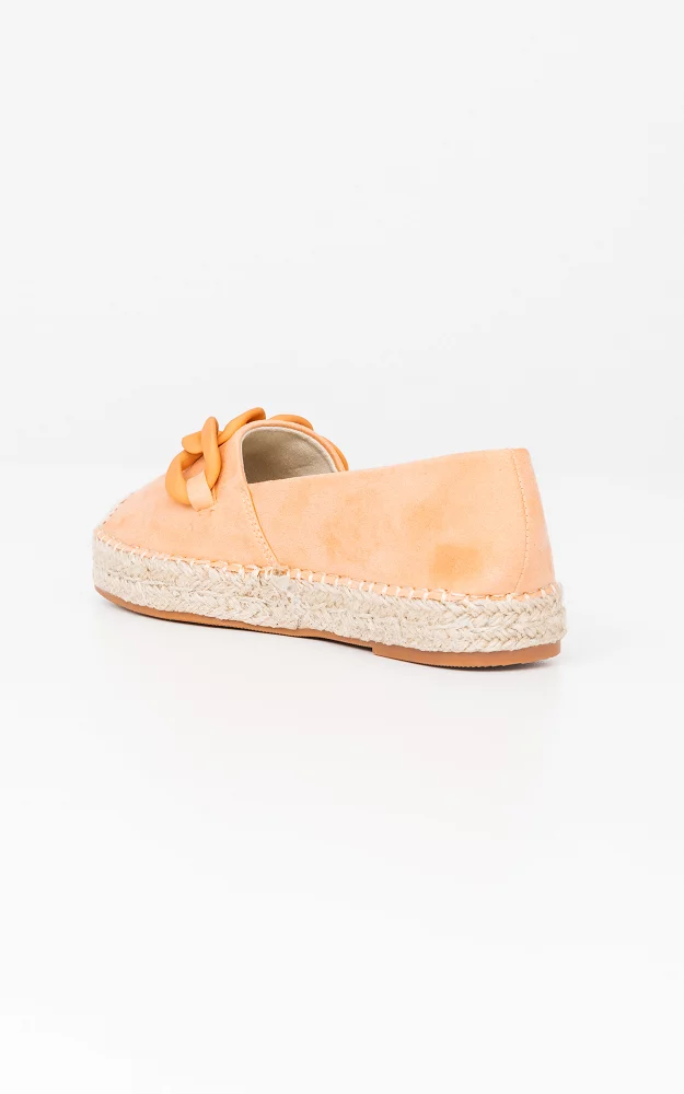 Espadrilles with woven soles Peach