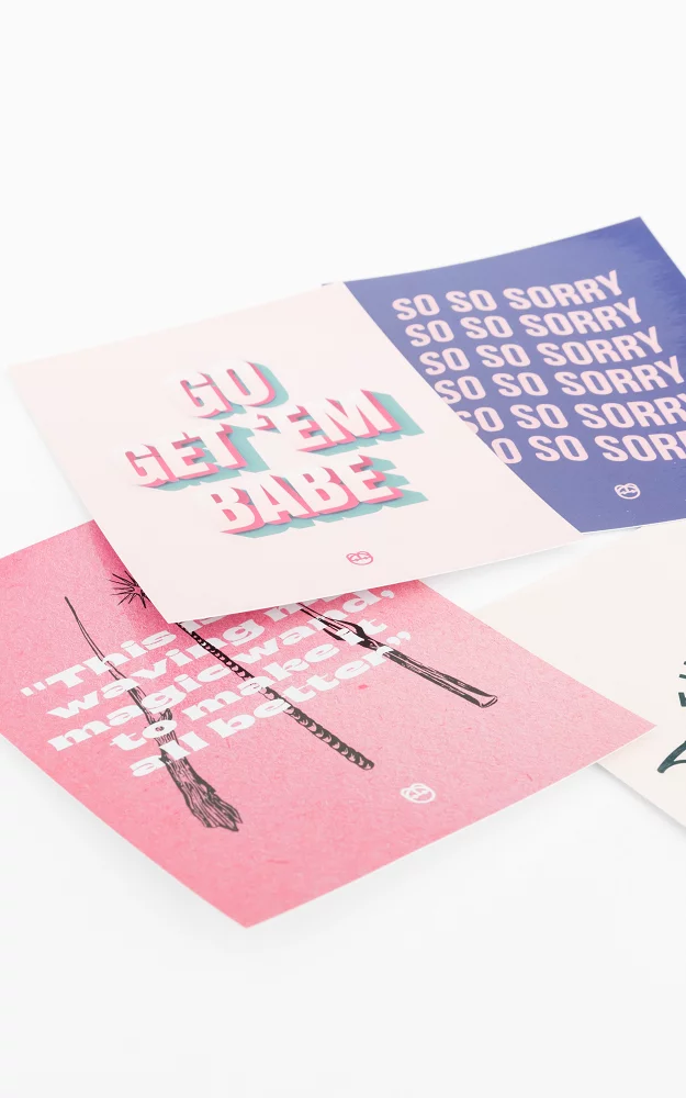 Cooles Postkarten-Set Bunt