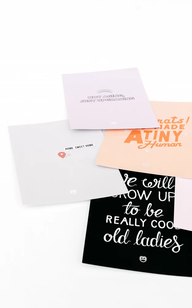 Set of 5 cards Multicolor