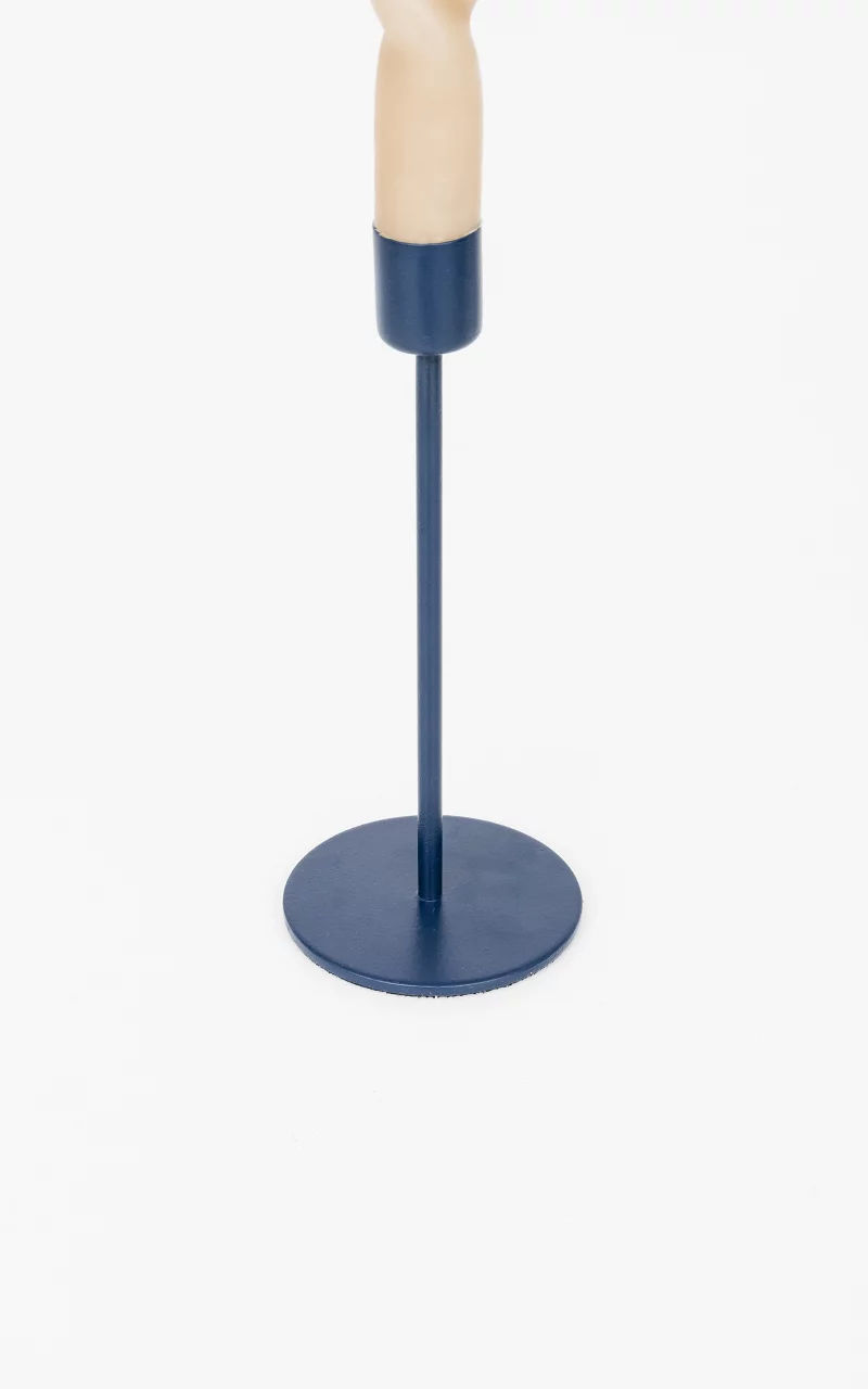 Candle holder with a round foot Blue