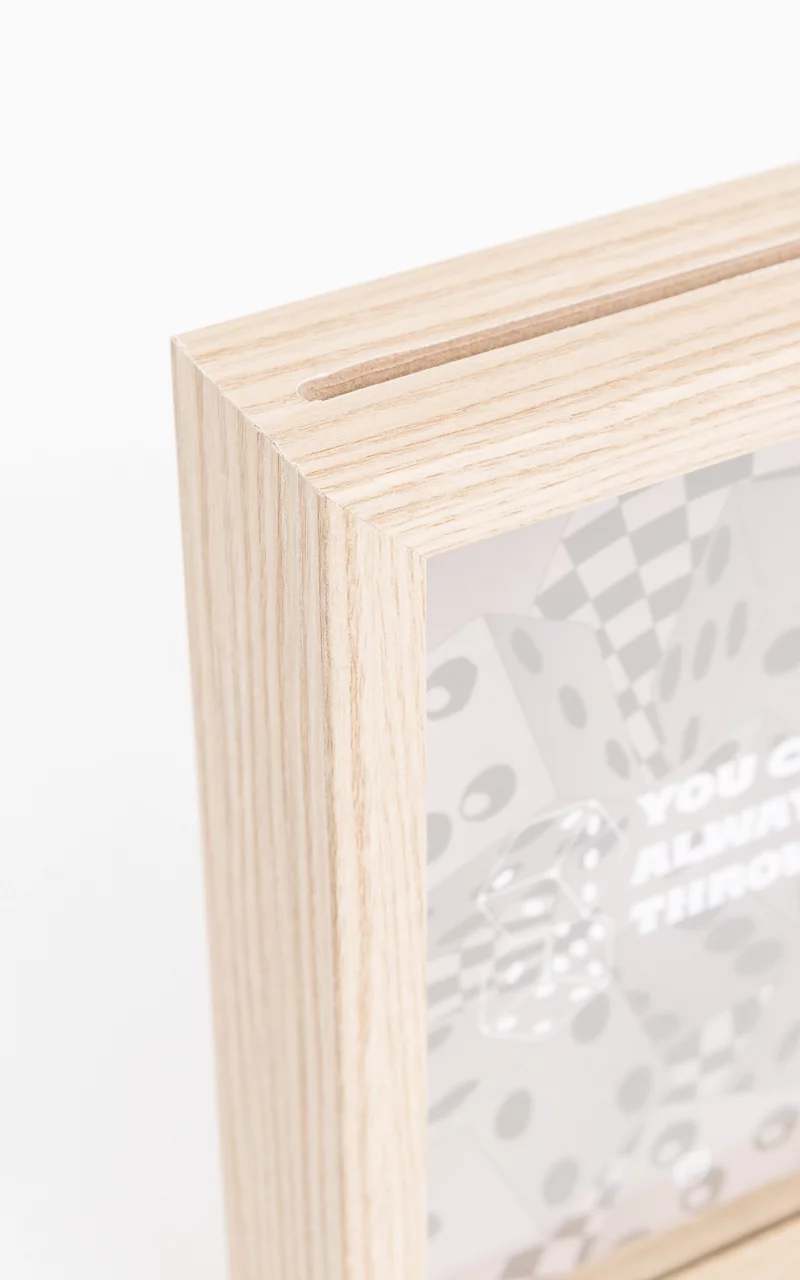 Wooden, glass fronted photoframe Light Brown
