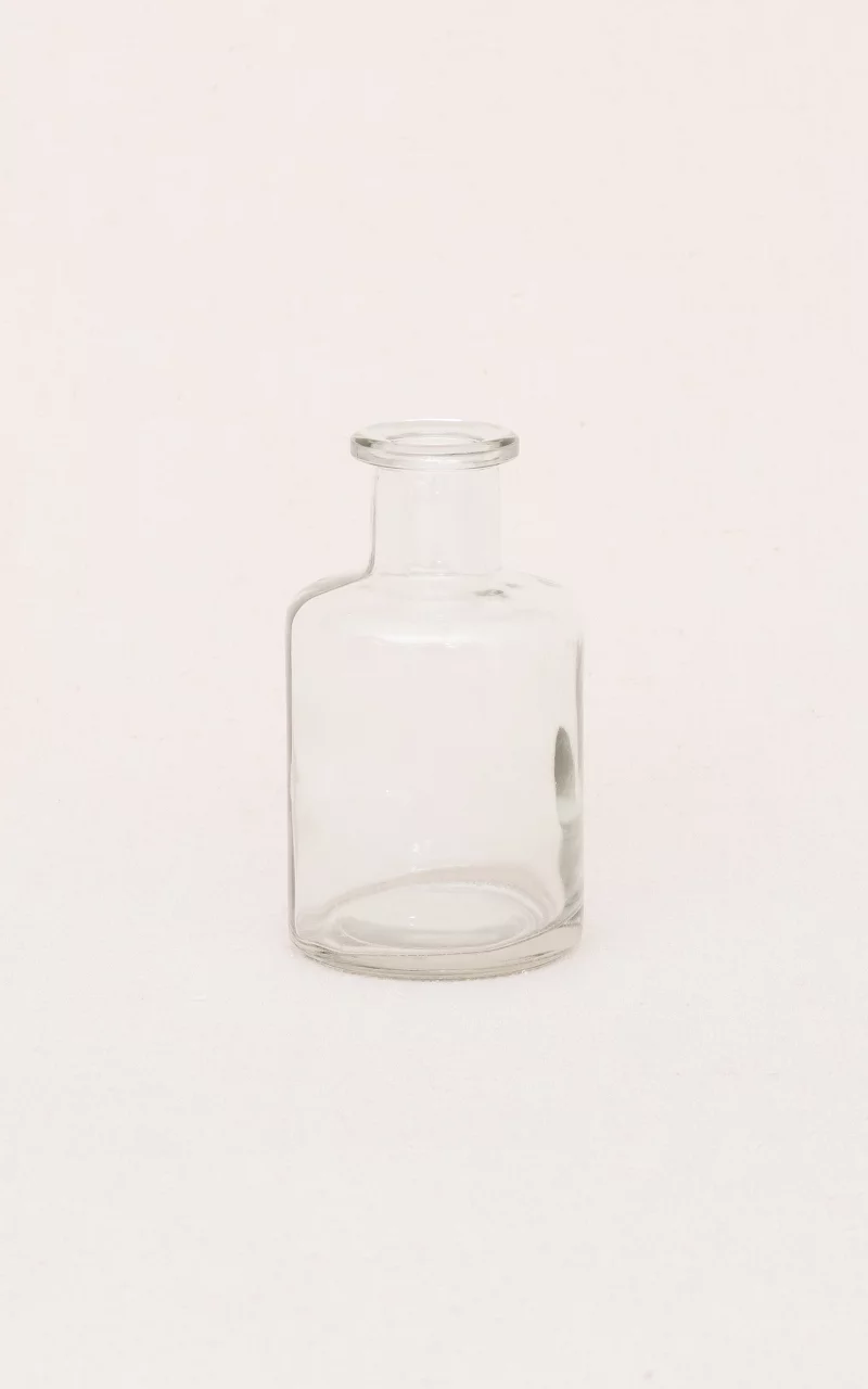 Glass vase with a narrow neck White
