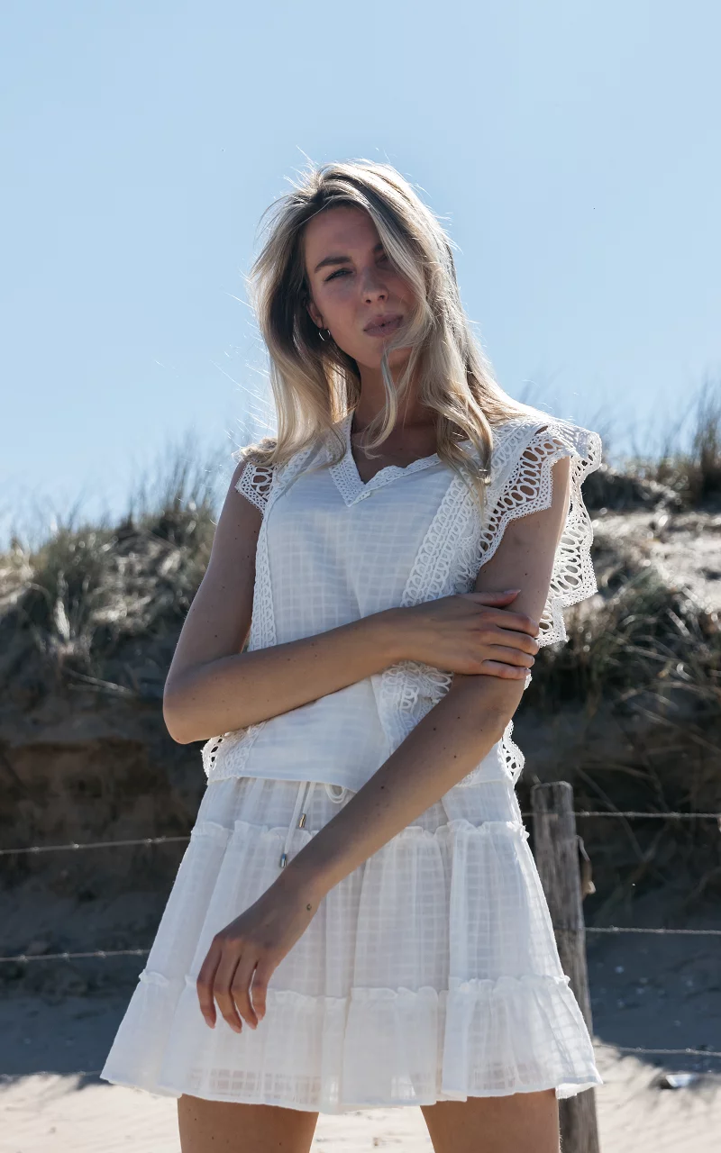 Set top met een rokje Wit