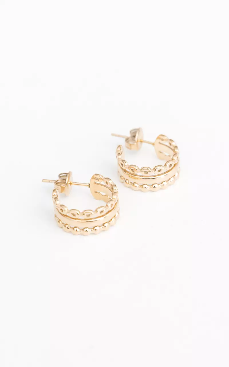 Stainless steel hoop earrings Gold