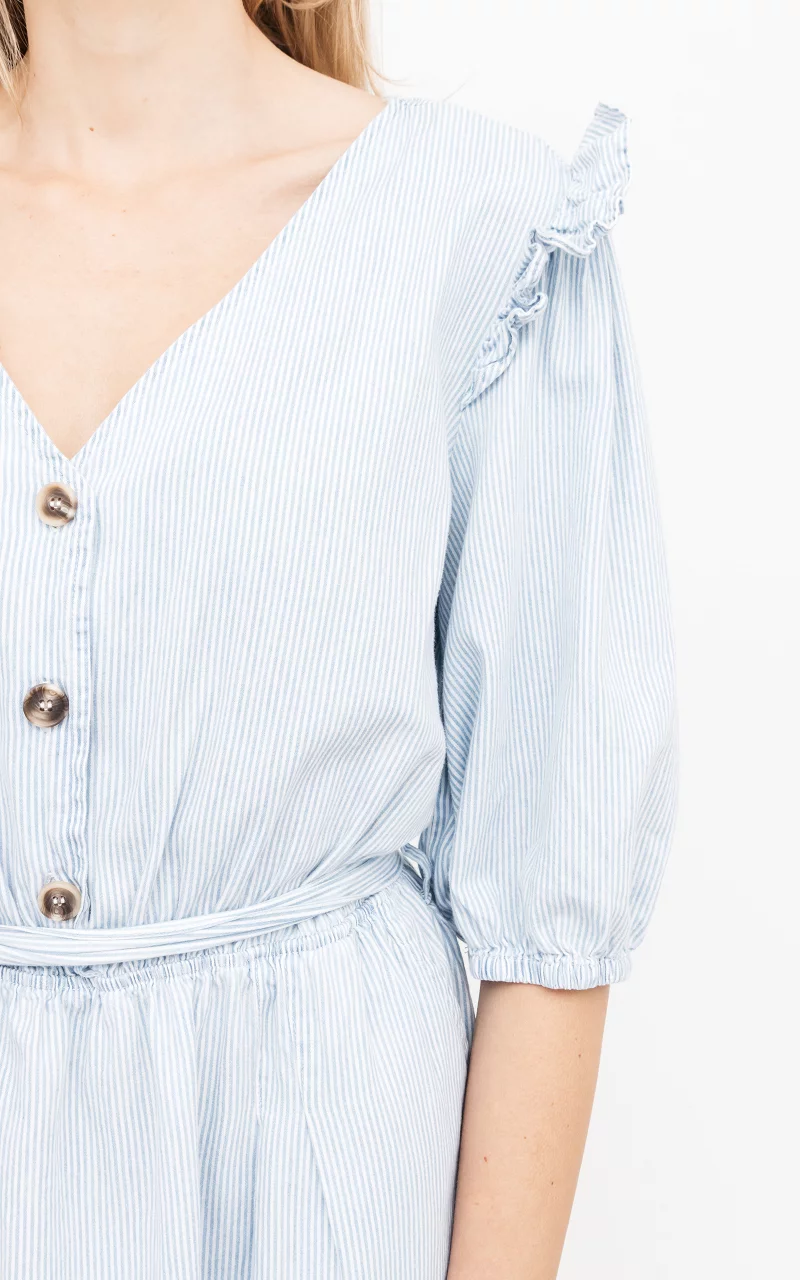 Dress with pockets Light Blue White