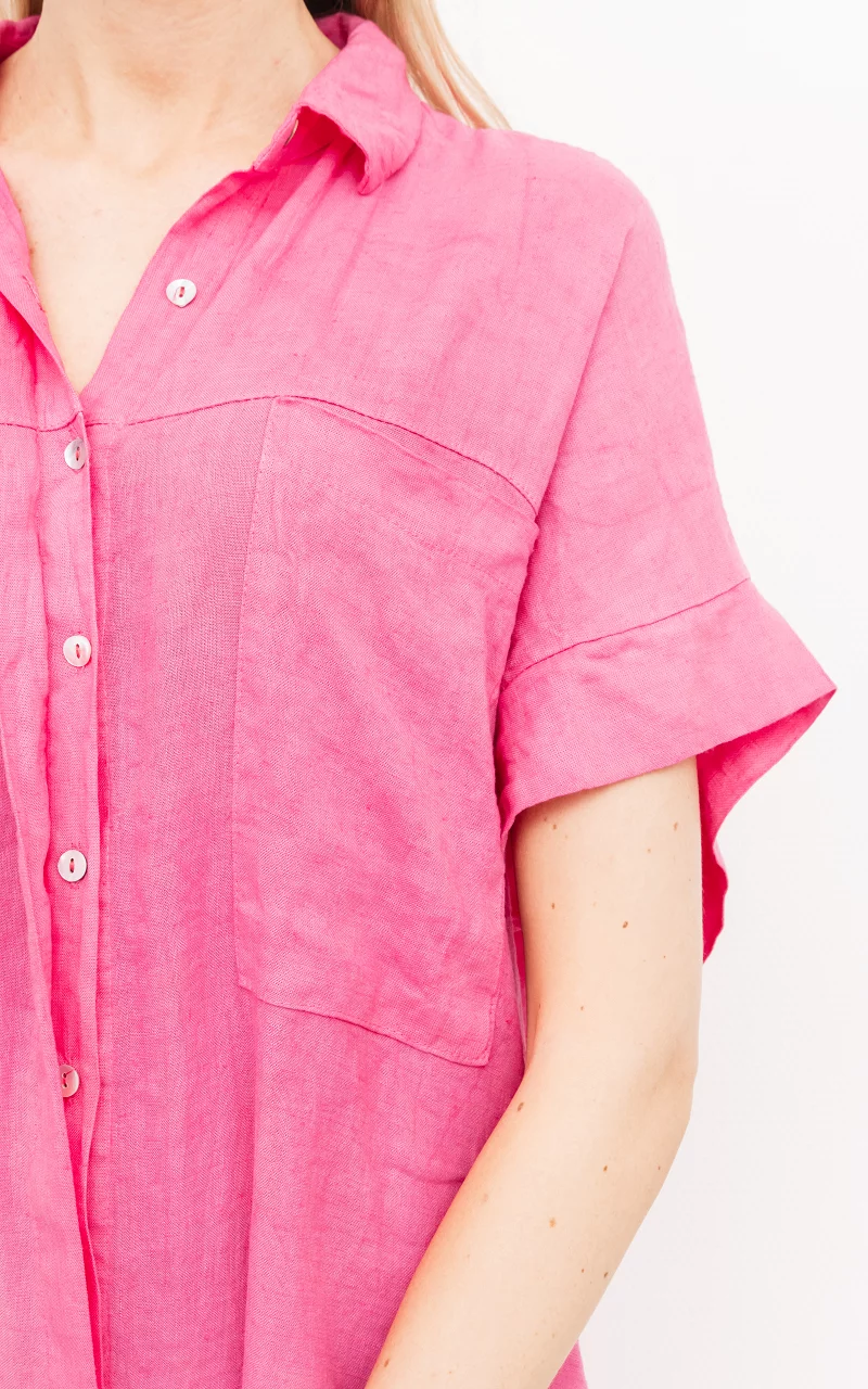 Overhemdjurk met knoopjes Roze