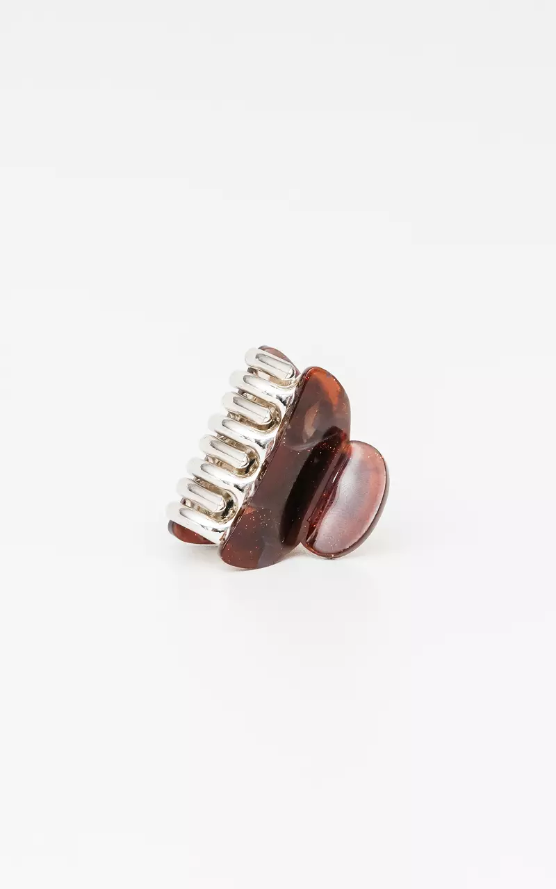 Haarspange mit Glitzer Braun