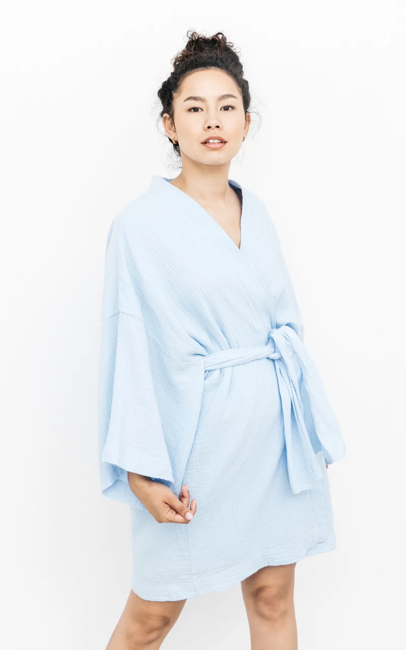 Cotton kimono Light Blue