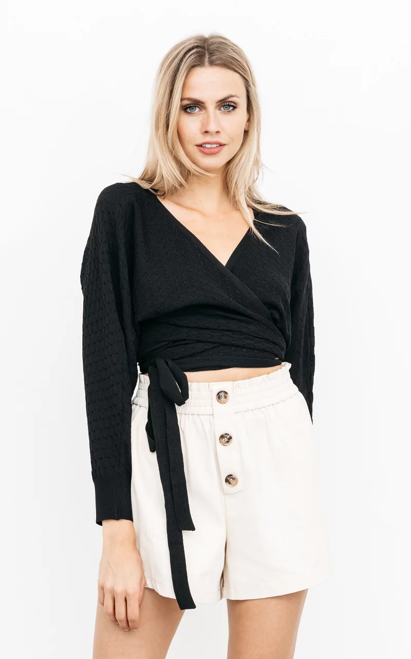 Cropped cardigan Black