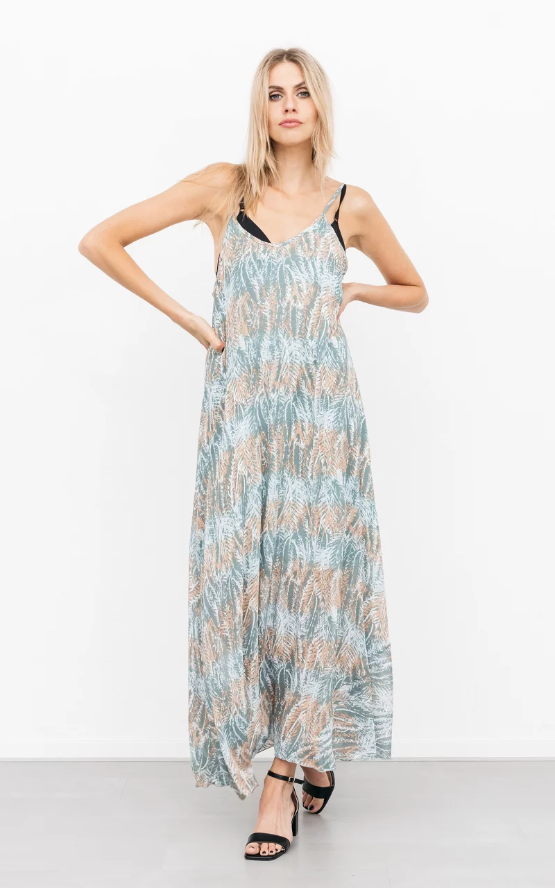 Maxikleid mit verstellbaren Trägern Mint