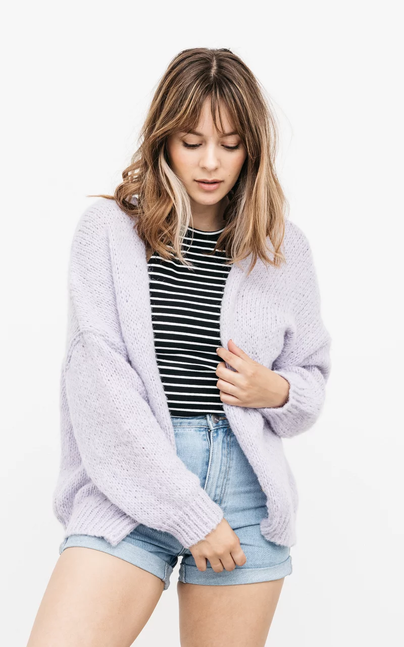 Gebreid vest Lila
