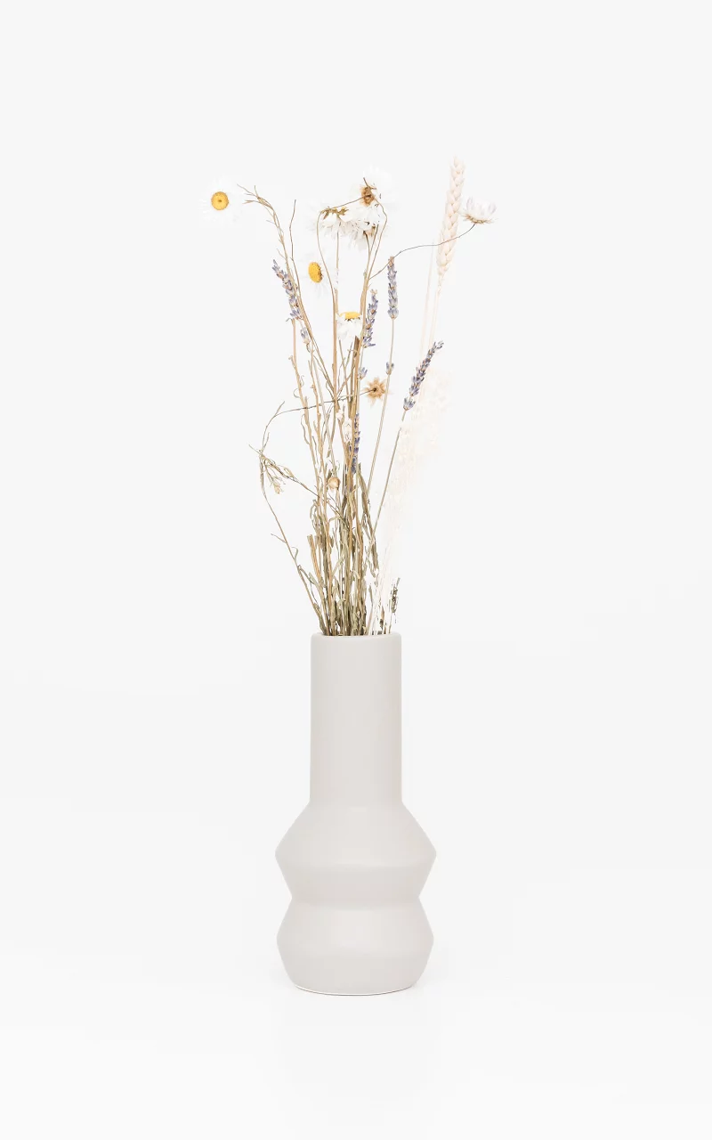 Hohe Vase mit schmaler Öffnung Grau