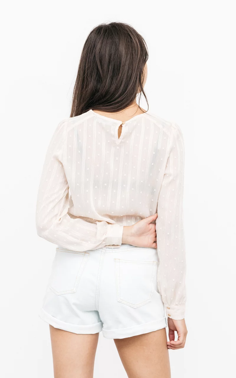 Transparentes Top mit Glitzer Creme