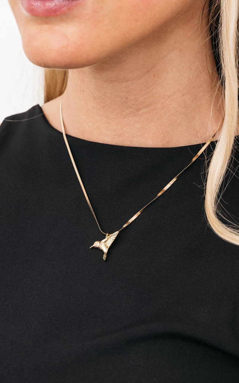 Halskette mit Vogelanhänger Gold