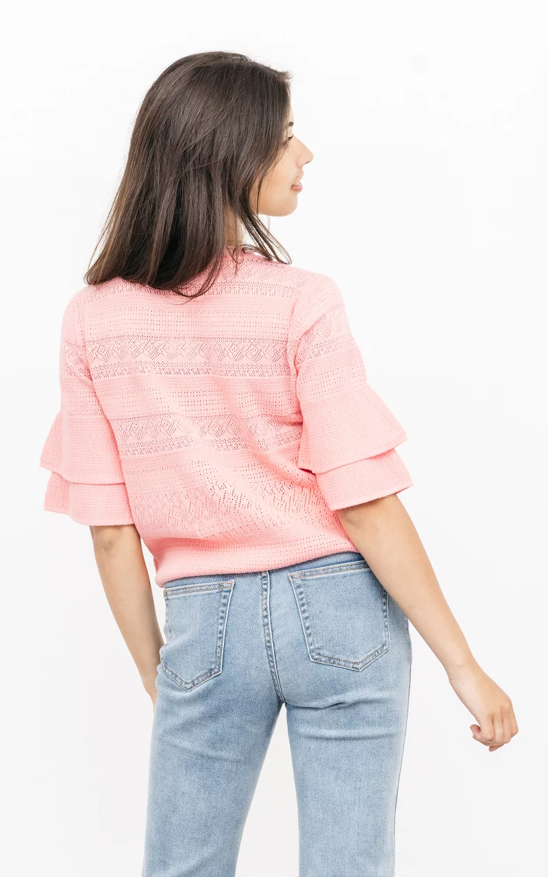 Top with embroidered details Light Pink