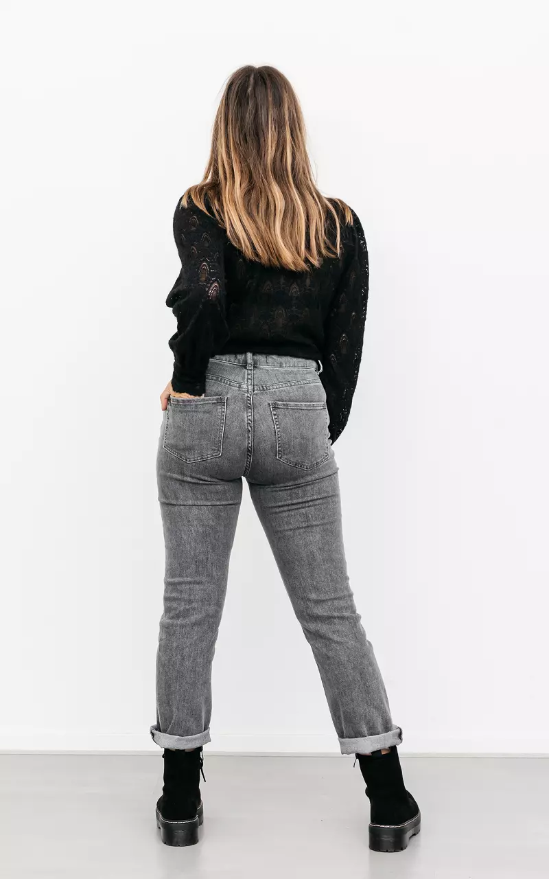 High-waist jeans Grey