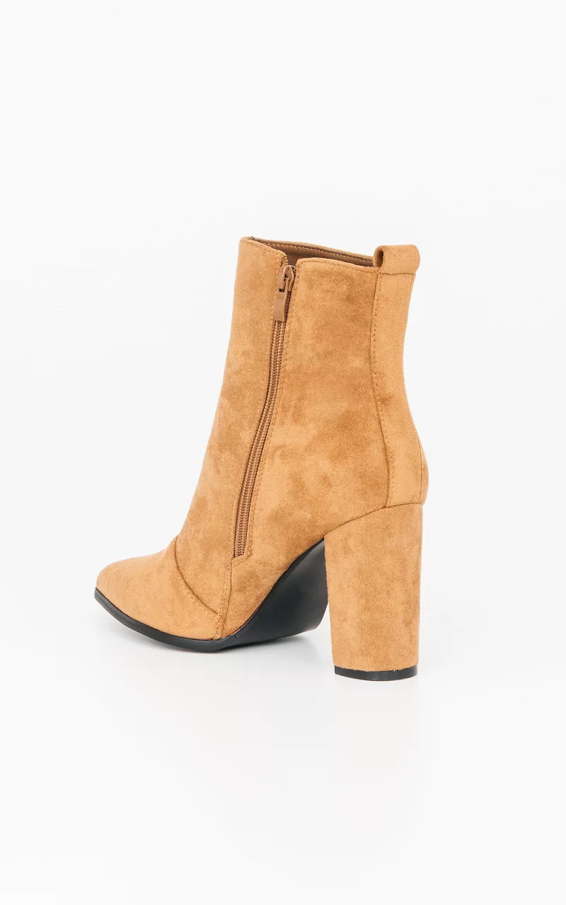 Suéde-look boots Camel