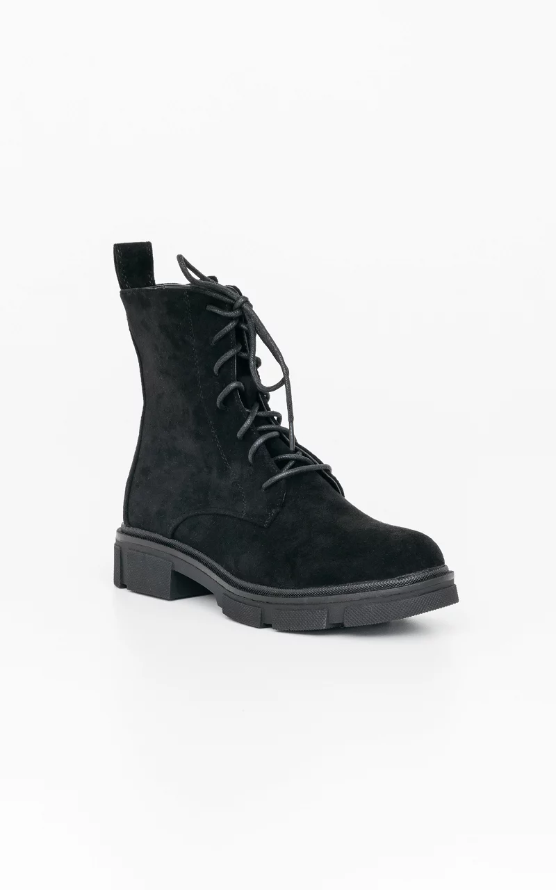 Suéde-look boots Black