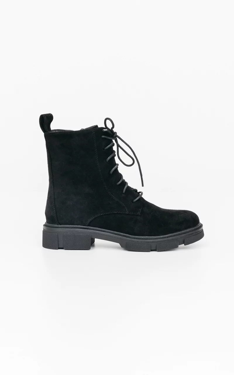 Suéde-look boots Black