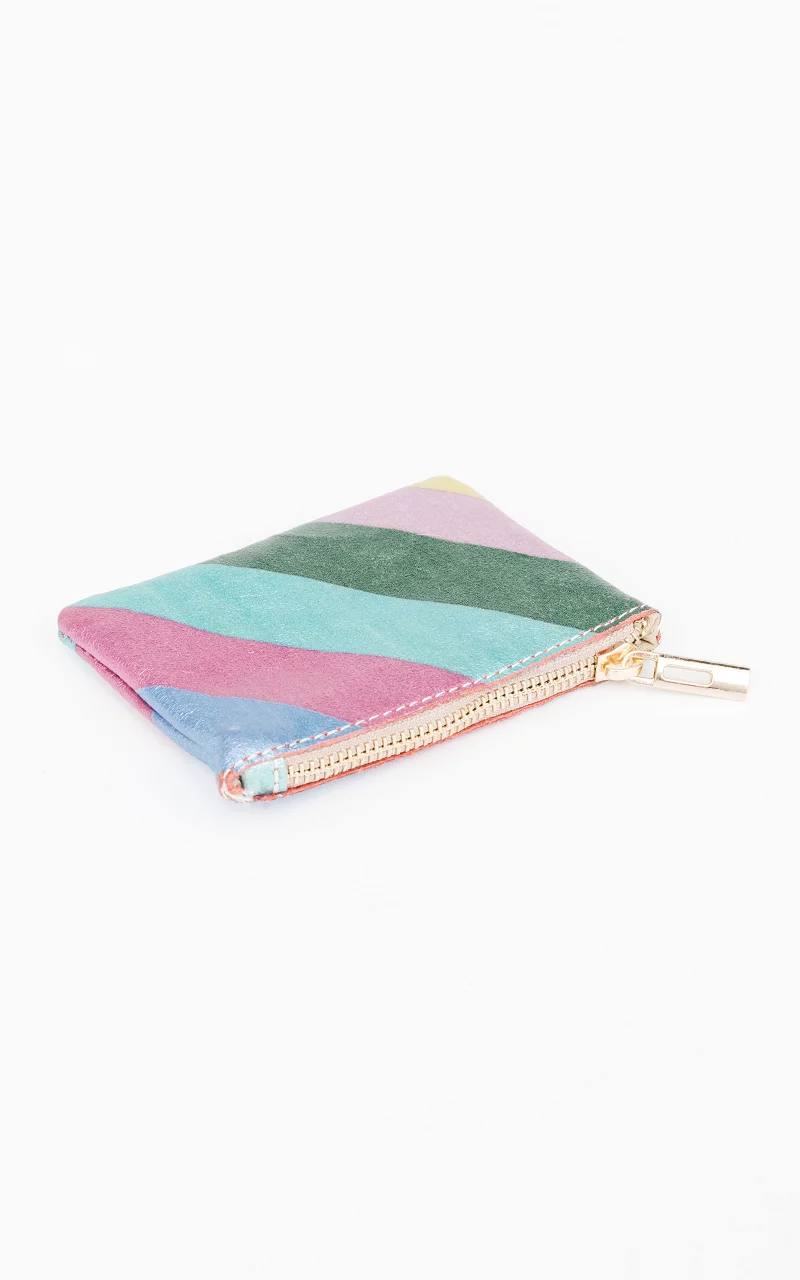 Niedliches Portemonnaie mit Reißverschluss Grün Pink