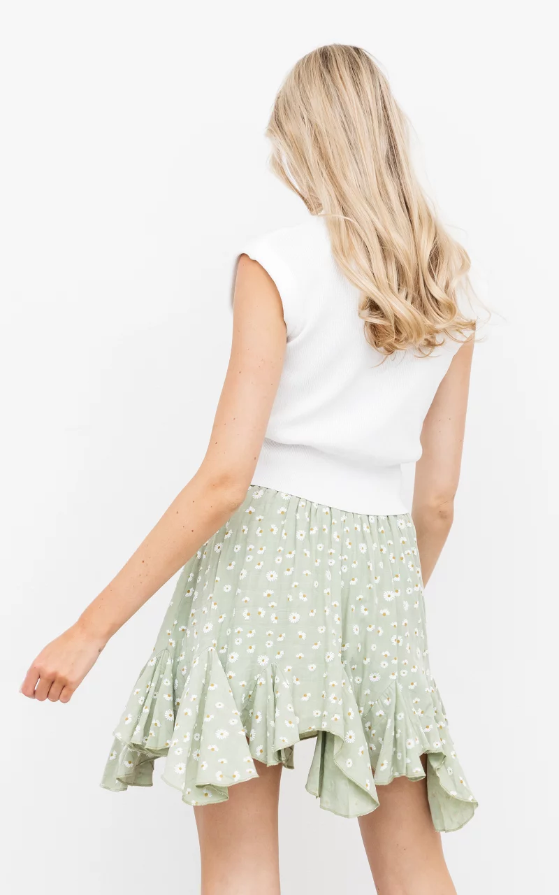 Skirt with a waist-tie Mint