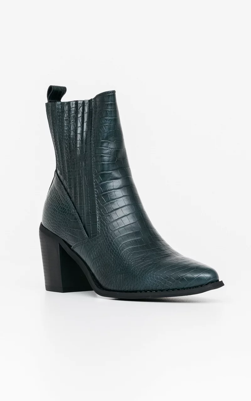 Ankle boots with pointed noses Dark Green