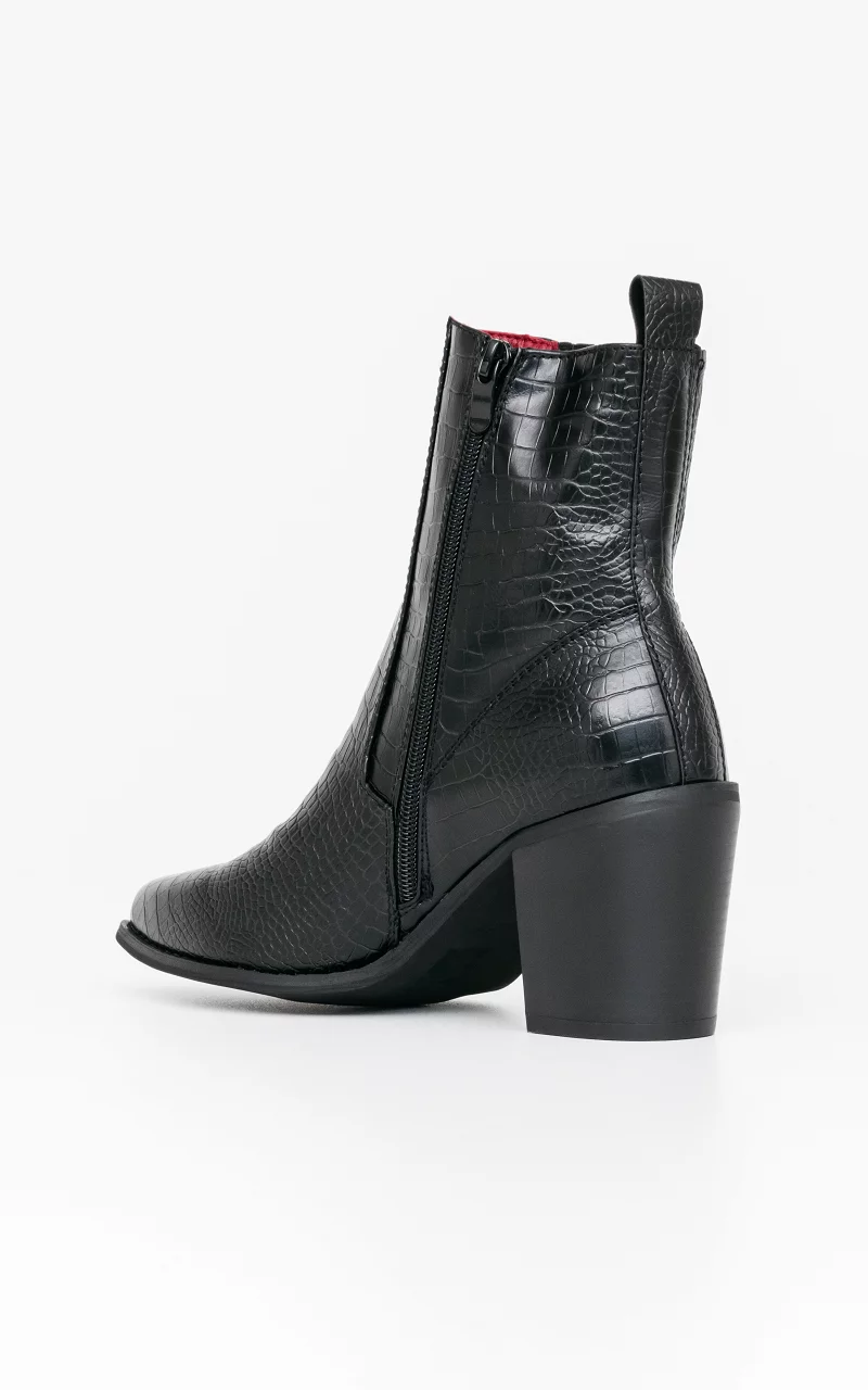 Ankle boots with pointed noses Black