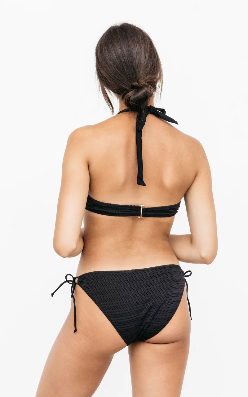 Bikini bottoms with knot-ties Black
