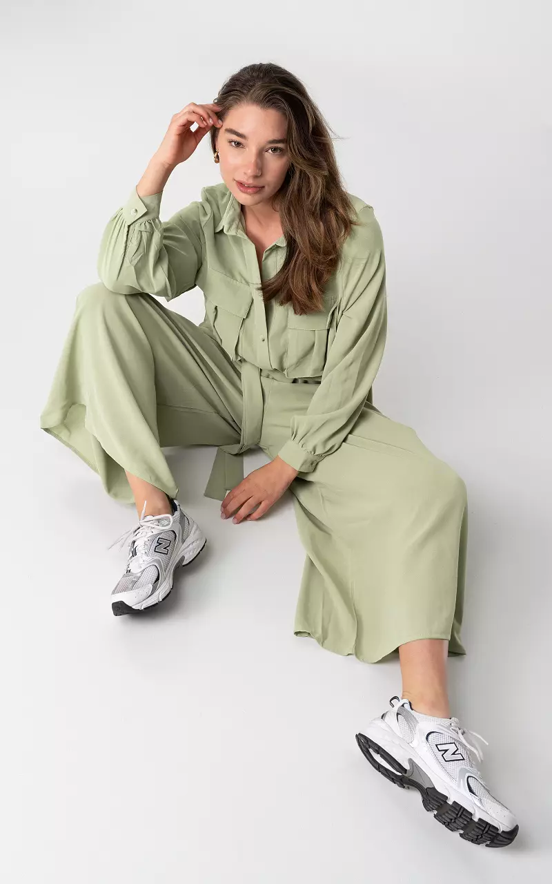 Loose fitting jumpsuit Light Green