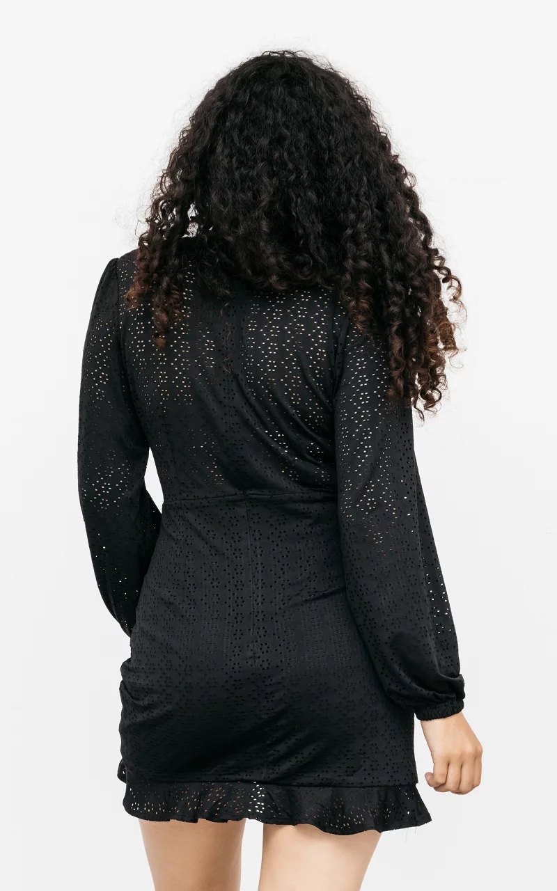 Dress with embroidery details Black
